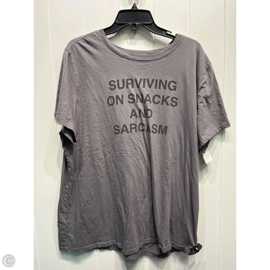 Top Short Sleeve Basic By Torrid In Grey, Size: 2x