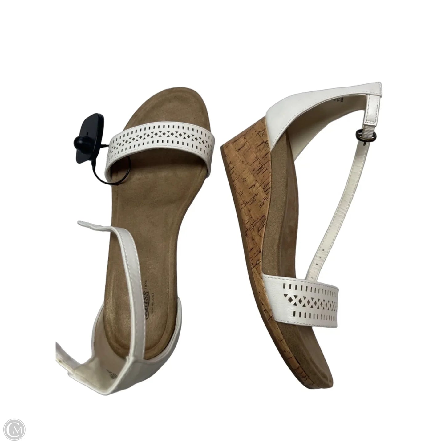 Sandals Heels Wedge By Bass In White, Size: 7.5