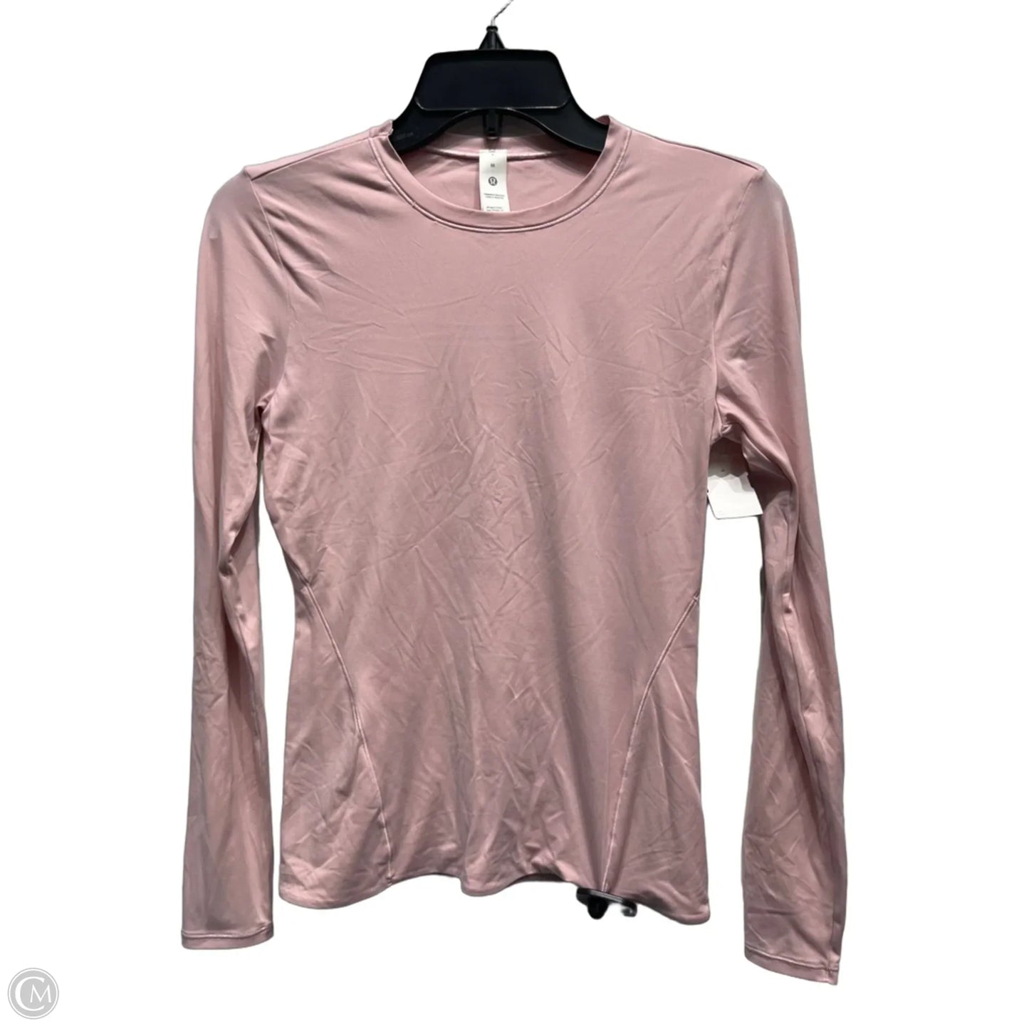 Athletic Top Long Sleeve Crewneck By Lululemon In Pink, Size: M