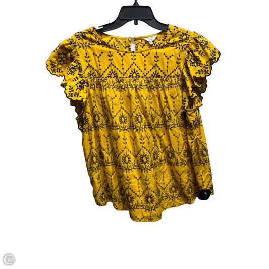 Top Short Sleeve By Crown And Ivy In Yellow, Size: Xxl