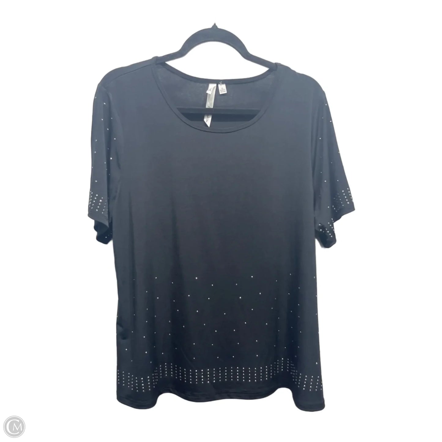 Top Short Sleeve By Ny Collection In Black, Size: Xl