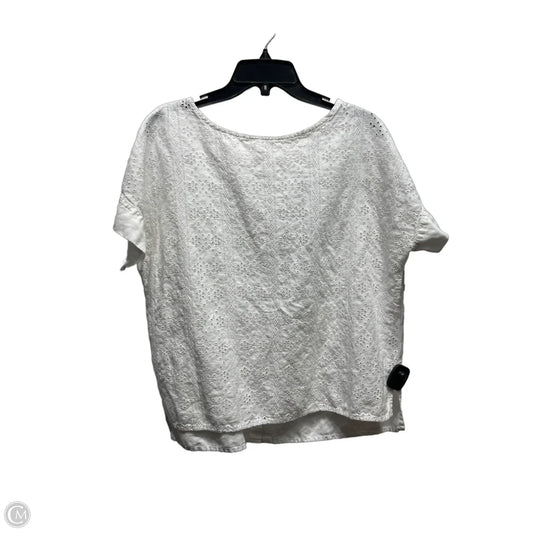 Top Short Sleeve By Christian Siriano In White, Size: L