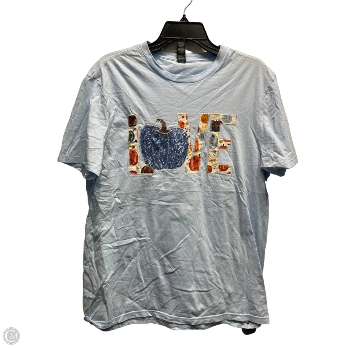 Top Short Sleeve Basic By Clothes Mentor In Blue, Size: L