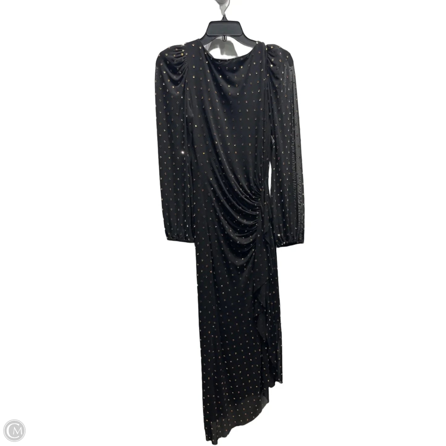 Dress Party Long By Alex Marie In Black & Gold, Size: 4