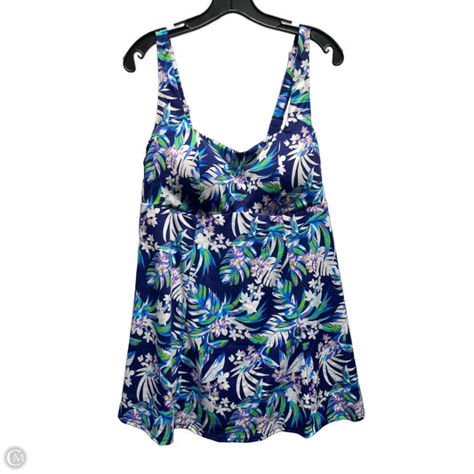 Swimsuit By Clothes Mentor In Blue & Green, Size: 12