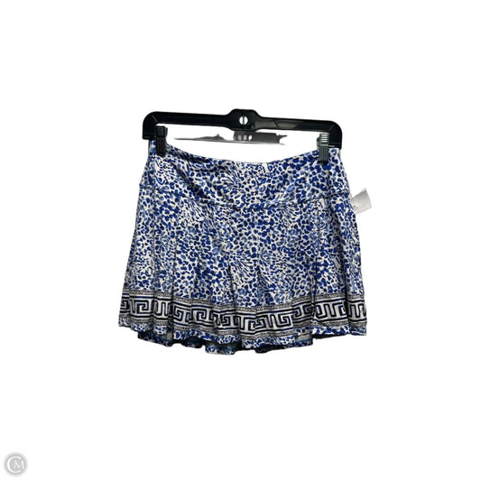 Skort Designer By Lilly Pulitzer In Blue & White, Size: S