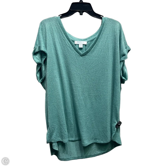 Top Short Sleeve Basic By BUNULU In Green, Size: 1x
