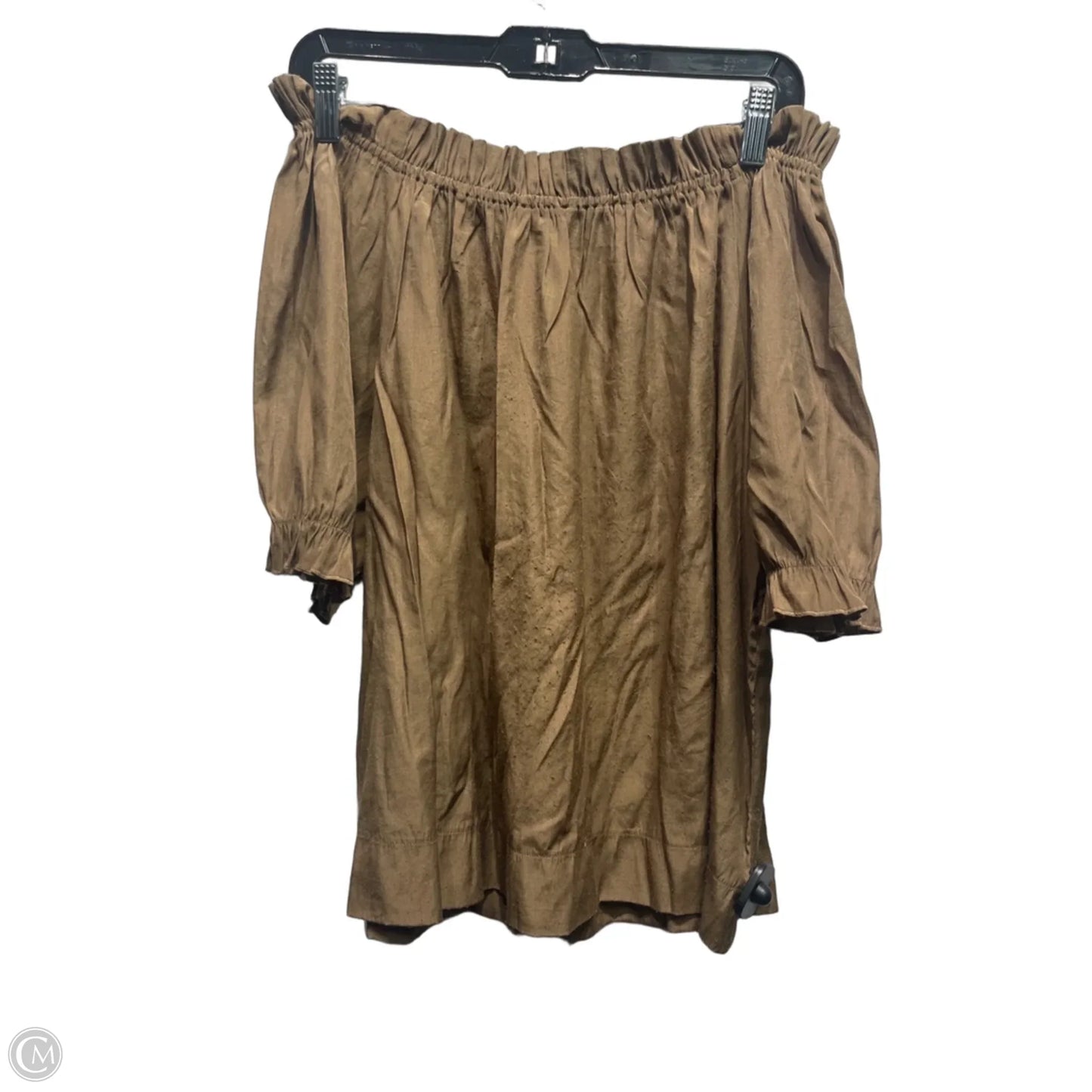Top Short Sleeve By Mer Sea In Brown, Size: M