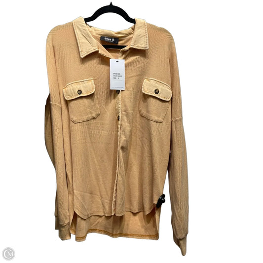 Top Long Sleeve By Blue B In Orange, Size: L