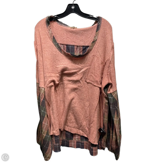 Top Long Sleeve By Pol In Pink, Size: L