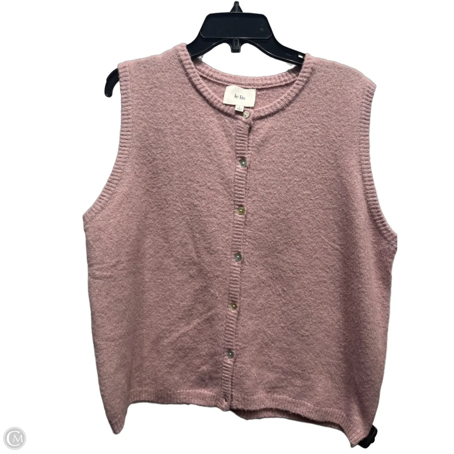 Vest Faux Fur & Sherpa By Le Lis In Pink, Size: L