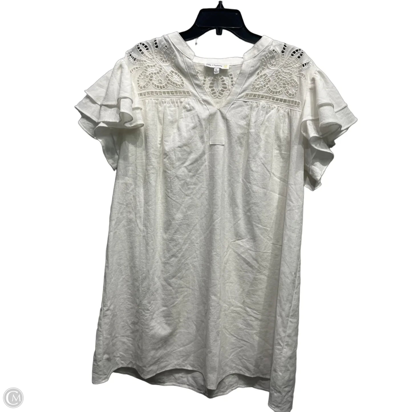 Dress Casual Short By  FATE AND FORTUNE In White, Size: L