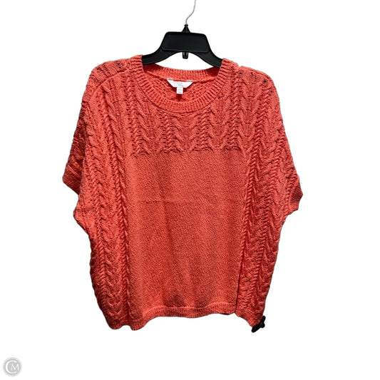 Sweater Short Sleeve By Time And Tru In Orange, Size: L