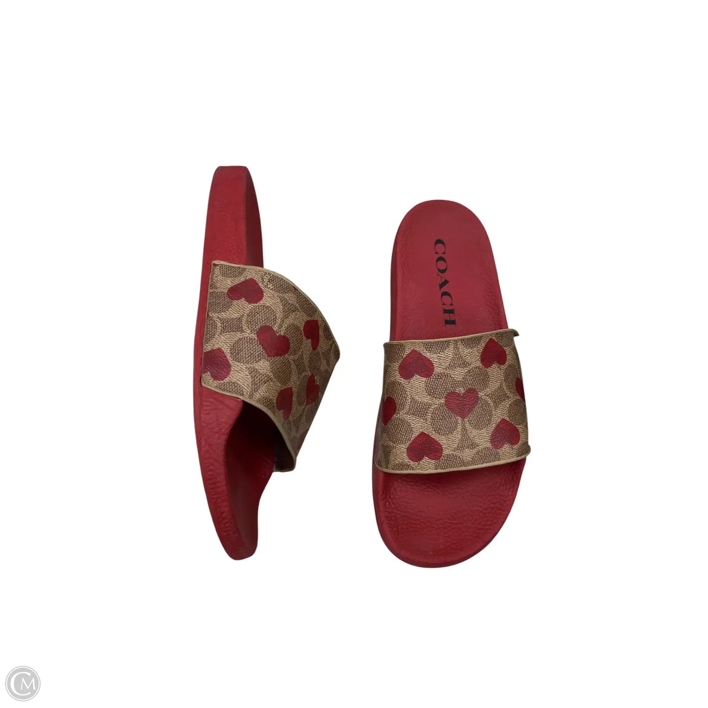 Sandals Designer By Coach In Brown & Red, Size: 10