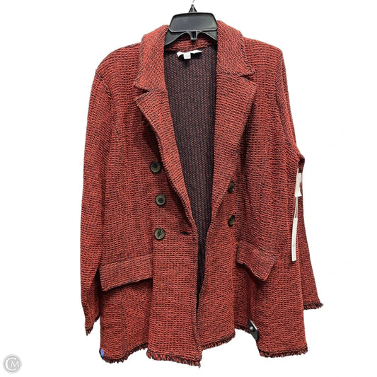 Sweater Cardigan By Chicos In Red, Size: Xxl