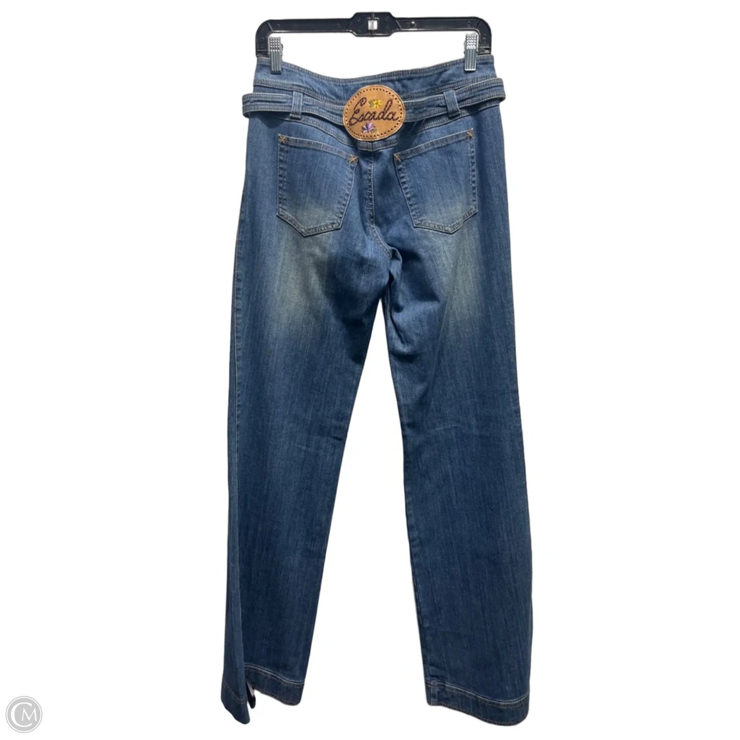Jeans Designer By Escada In Blue Denim, Size: 8