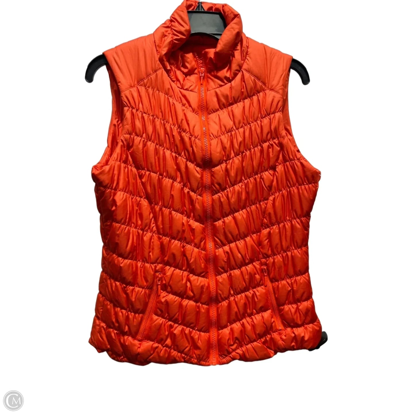 Vest Puffer & Quilted By GG BLUE In Orange, Size: M