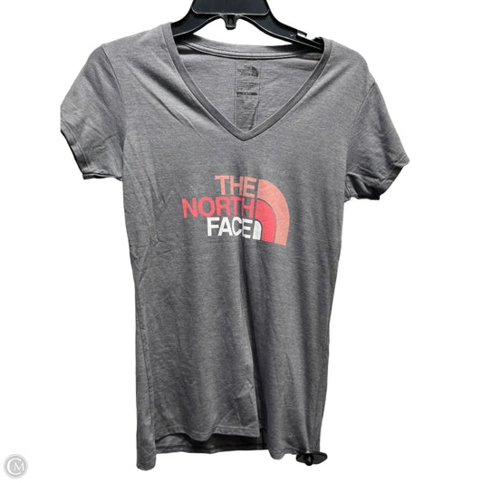 Athletic Top Short Sleeve By The North Face In Grey, Size: S
