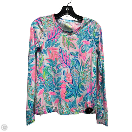 Top Long Sleeve Designer By Lilly Pulitzer In Blue & Pink, Size: Xs
