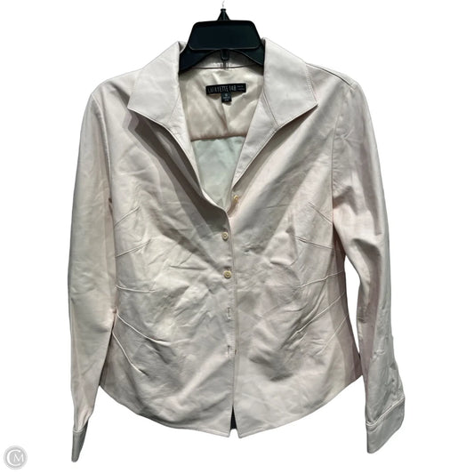 Top Long Sleeve Designer By Lafayette 148 In Pink, Size: 10