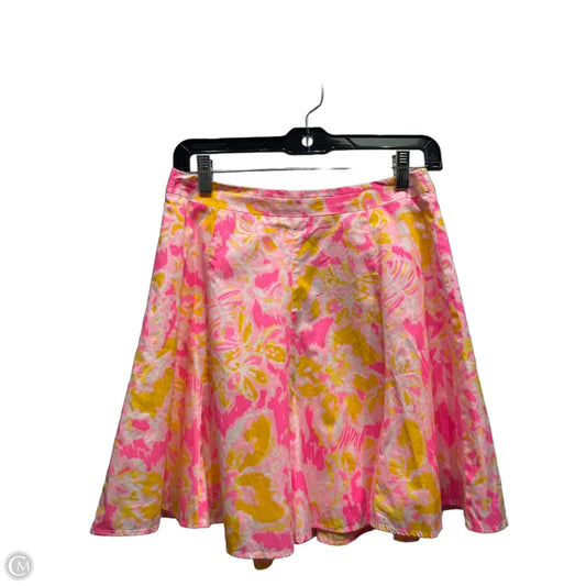Skirt Designer By Lilly Pulitzer In Pink & Yellow, Size: 2