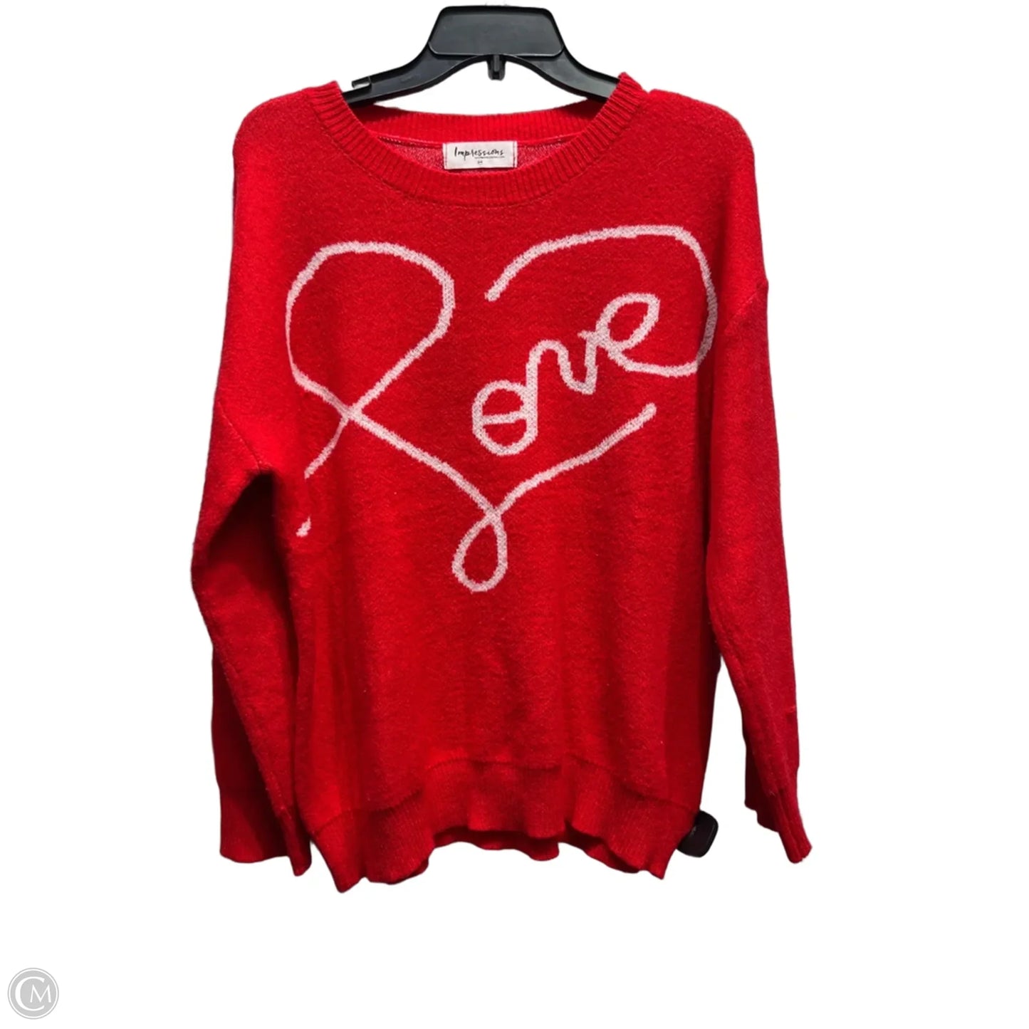 Sweater By Impressions In Red, Size: S
