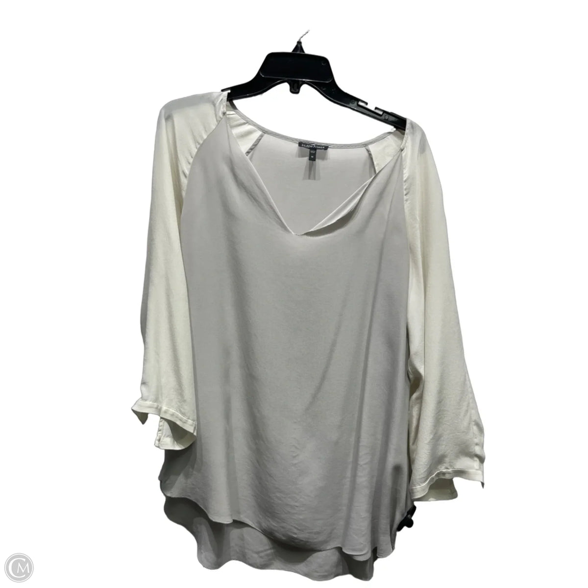 Top Long Sleeve By Eileen Fisher In Grey, Size: M