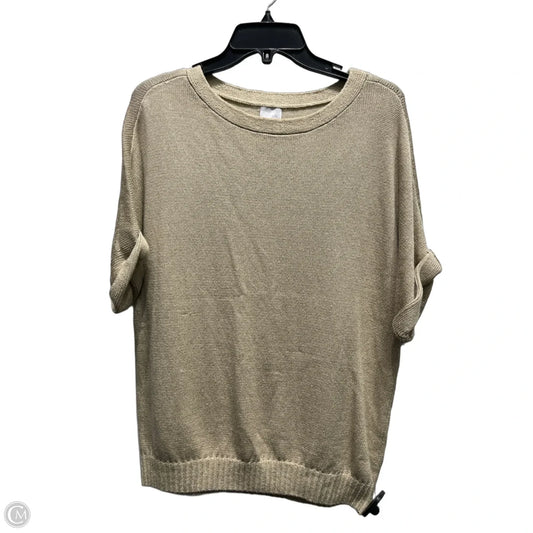 Sweater Short Sleeve By Chicos In Tan, Size: M