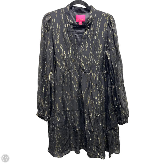 Dress Designer By Lilly Pulitzer In Black & Gold, Size: M