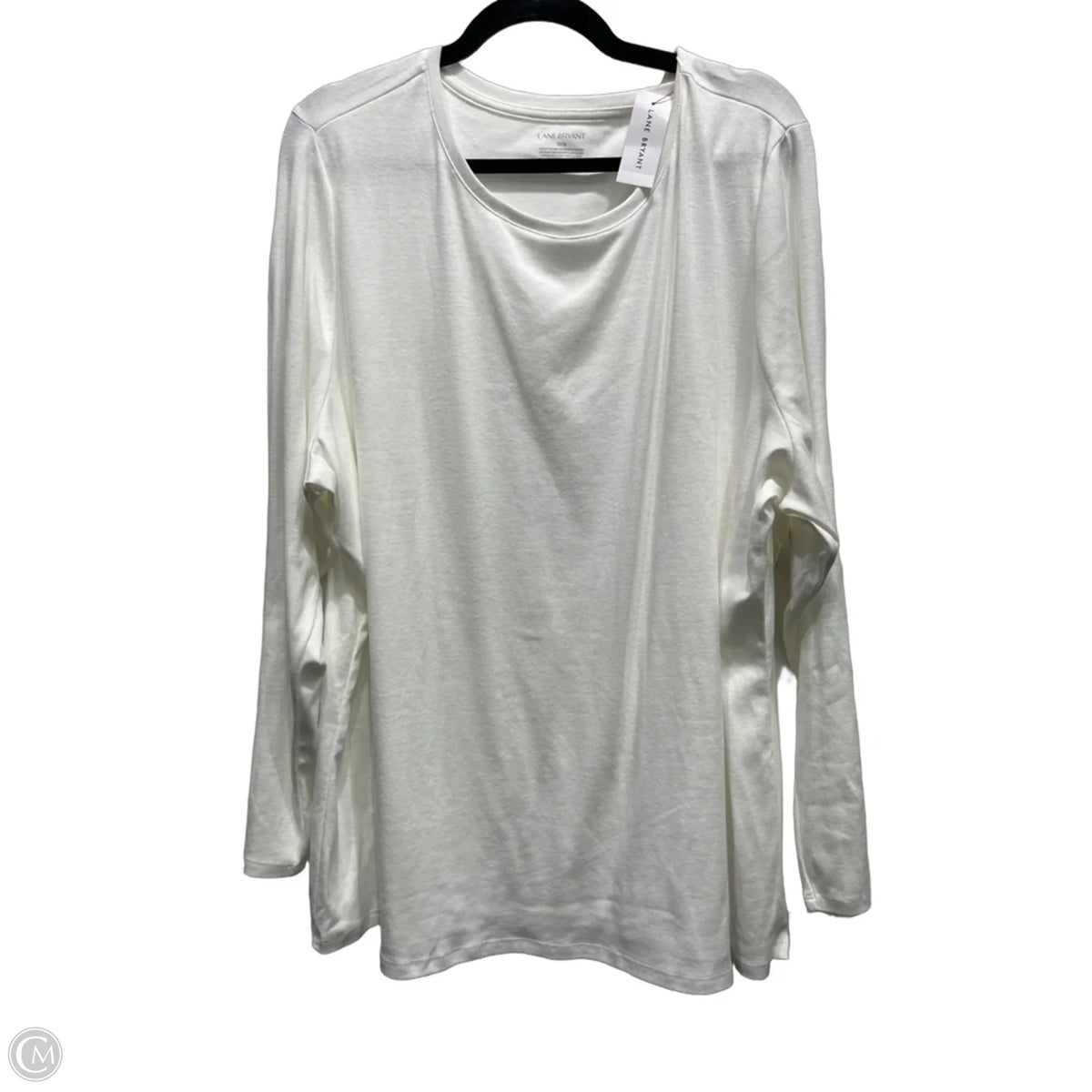 Top Long Sleeve Basic By Lane Bryant In White, Size: 3x