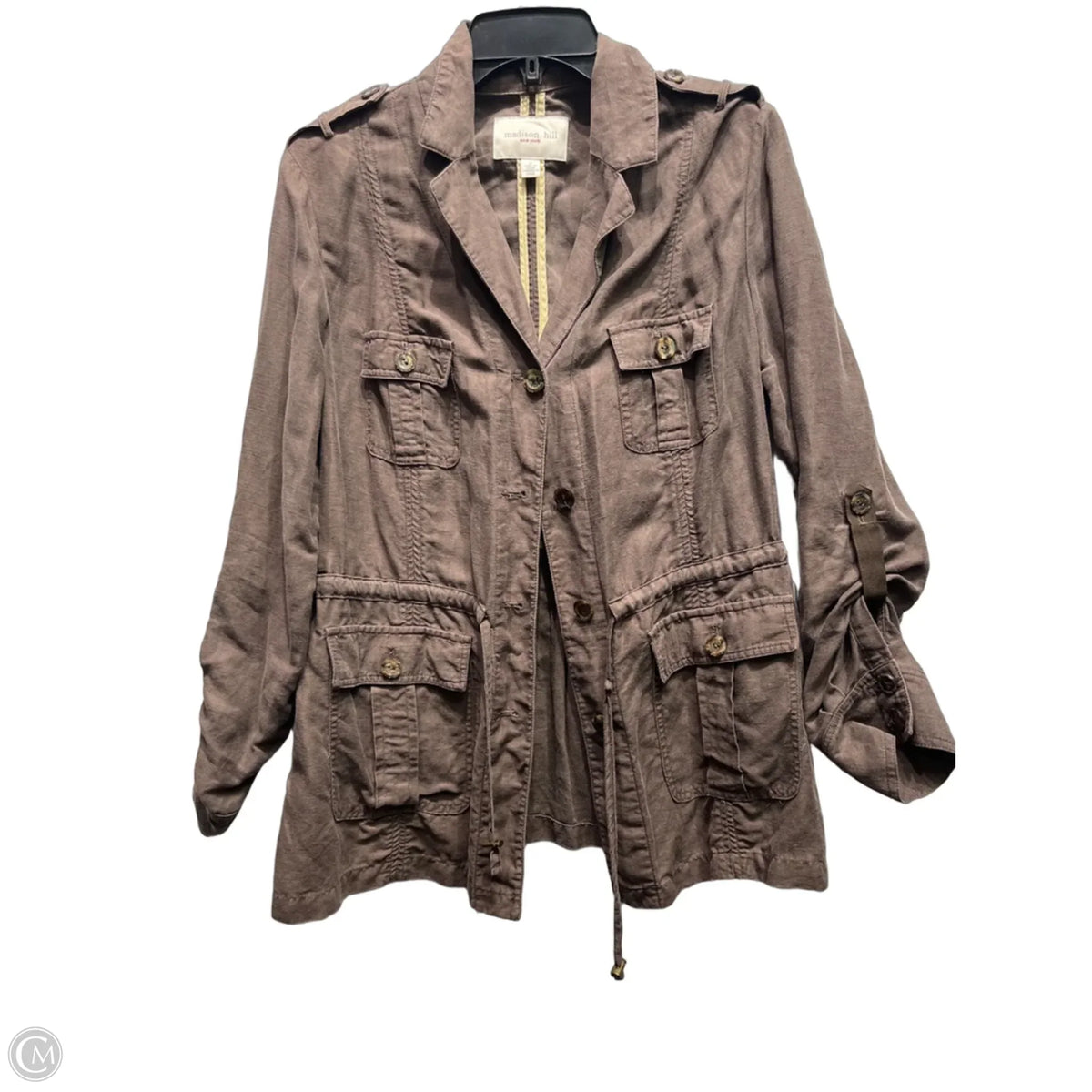 Jacket Utility By Clothes Mentor In Brown, Size: 10