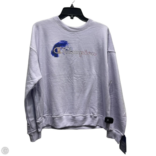 Sweatshirt Crewneck By Champion In Purple, Size: M