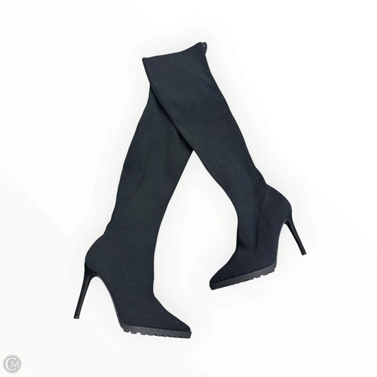 Boots Knee Heels By Mix No 6 In Black, Size: 8