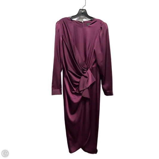 Dress Party Long By Donna Karan In Maroon, Size: 8
