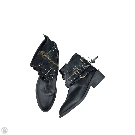 Boots Ankle Heels By Clothes Mentor In Black, Size: 10