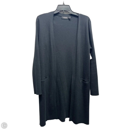Sweater Cardigan By Lauren By Ralph Lauren In Black, Size: M