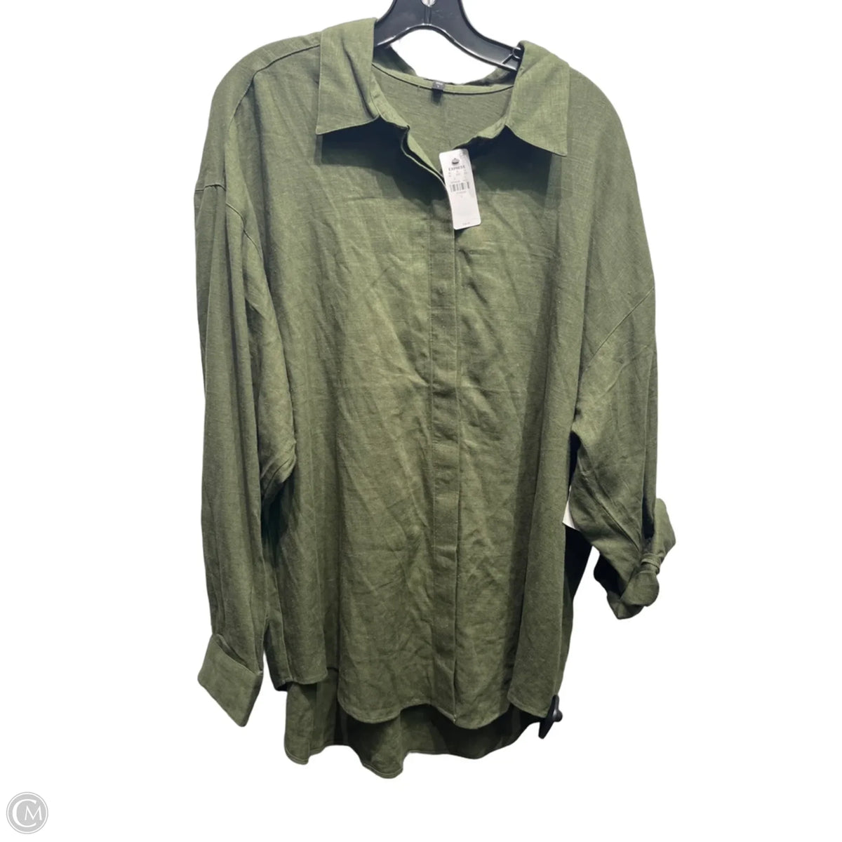 Top Long Sleeve By Express In Grey, Size: L