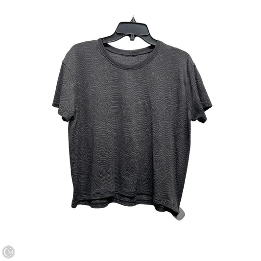 Athletic Top Short Sleeve By Lululemon In Black, Size: M