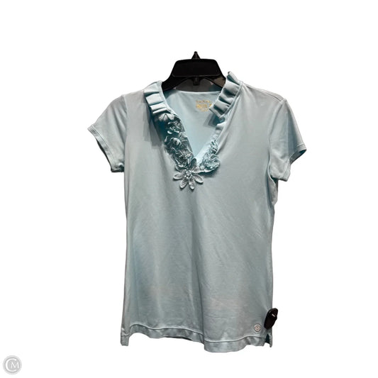 Top Short Sleeve Designer By Lilly Pulitzer In Blue, Size: Xs