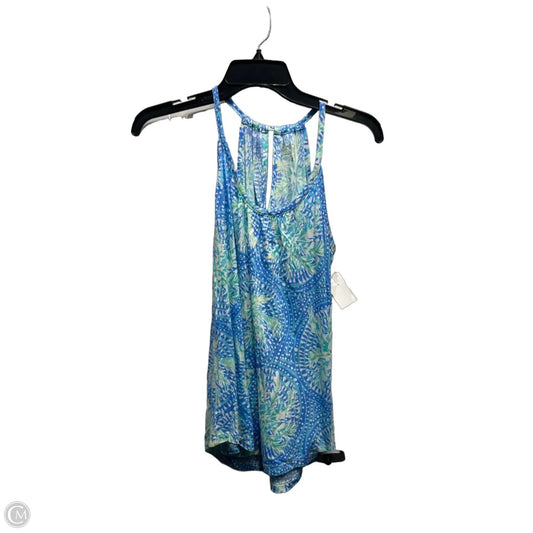 Top Sleeveless Designer By Lilly Pulitzer In Blue & Green, Size: Xs
