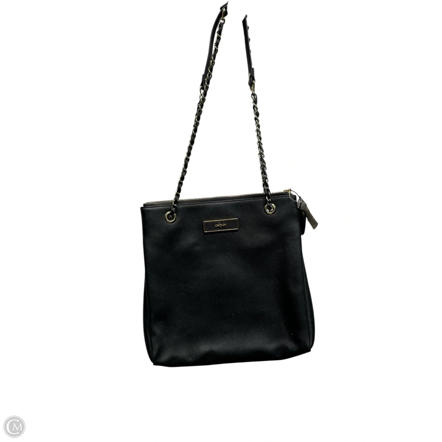 Handbag Leather By Dkny, Size: Medium