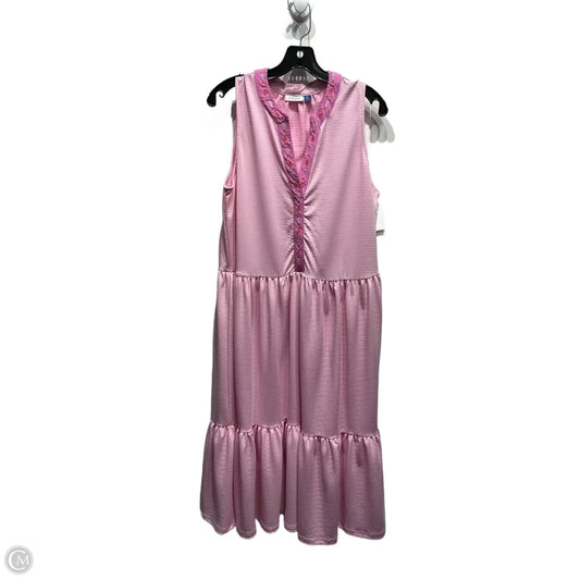 Dress Casual Maxi By Cabana Life In Pink, Size: Xl