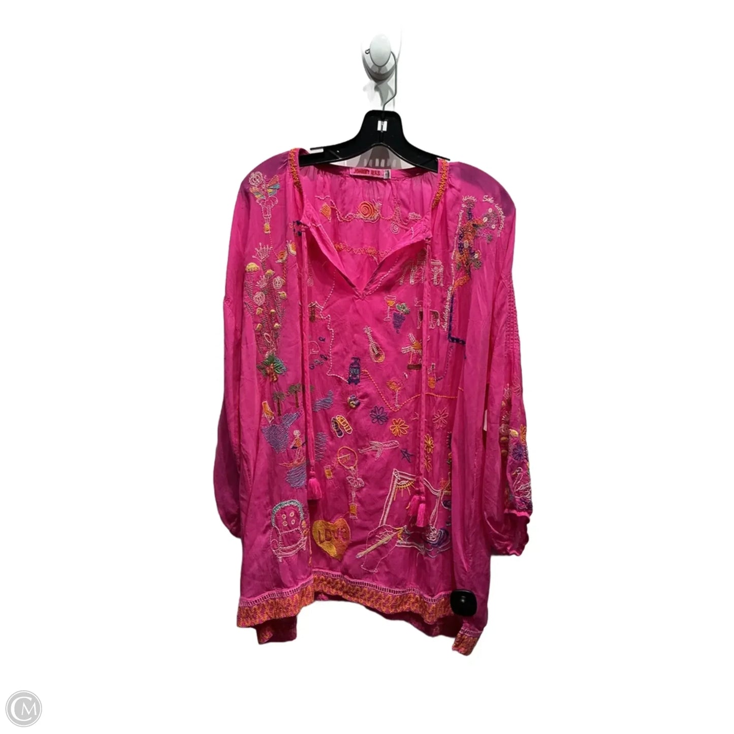 Top Long Sleeve By Johnny Was In Pink, Size: Xl