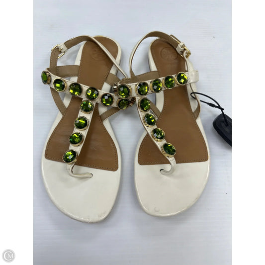 Sandals Designer By Tory Burch In White, Size: 7.5