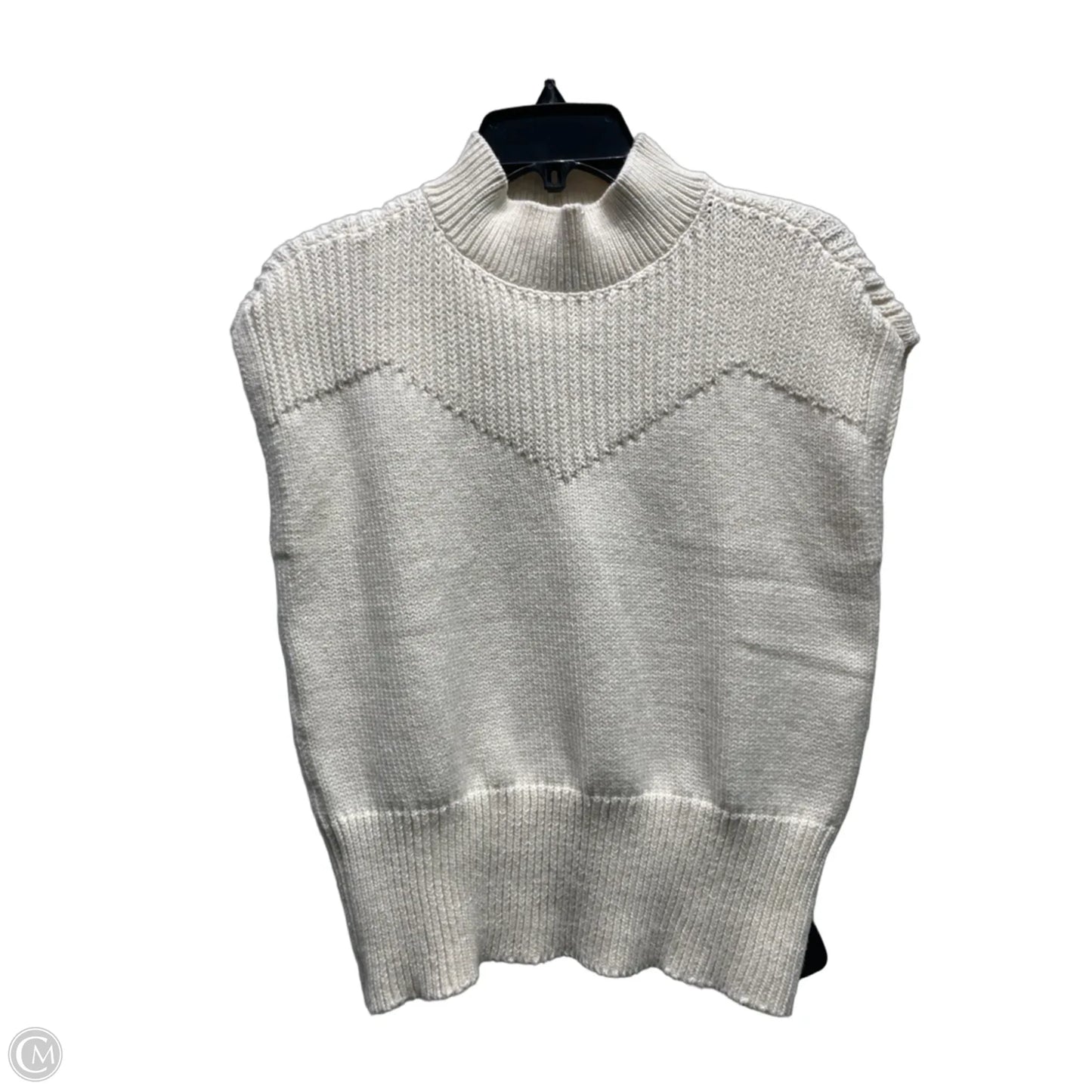 Sweater Short Sleeve By Loft In White, Size: S