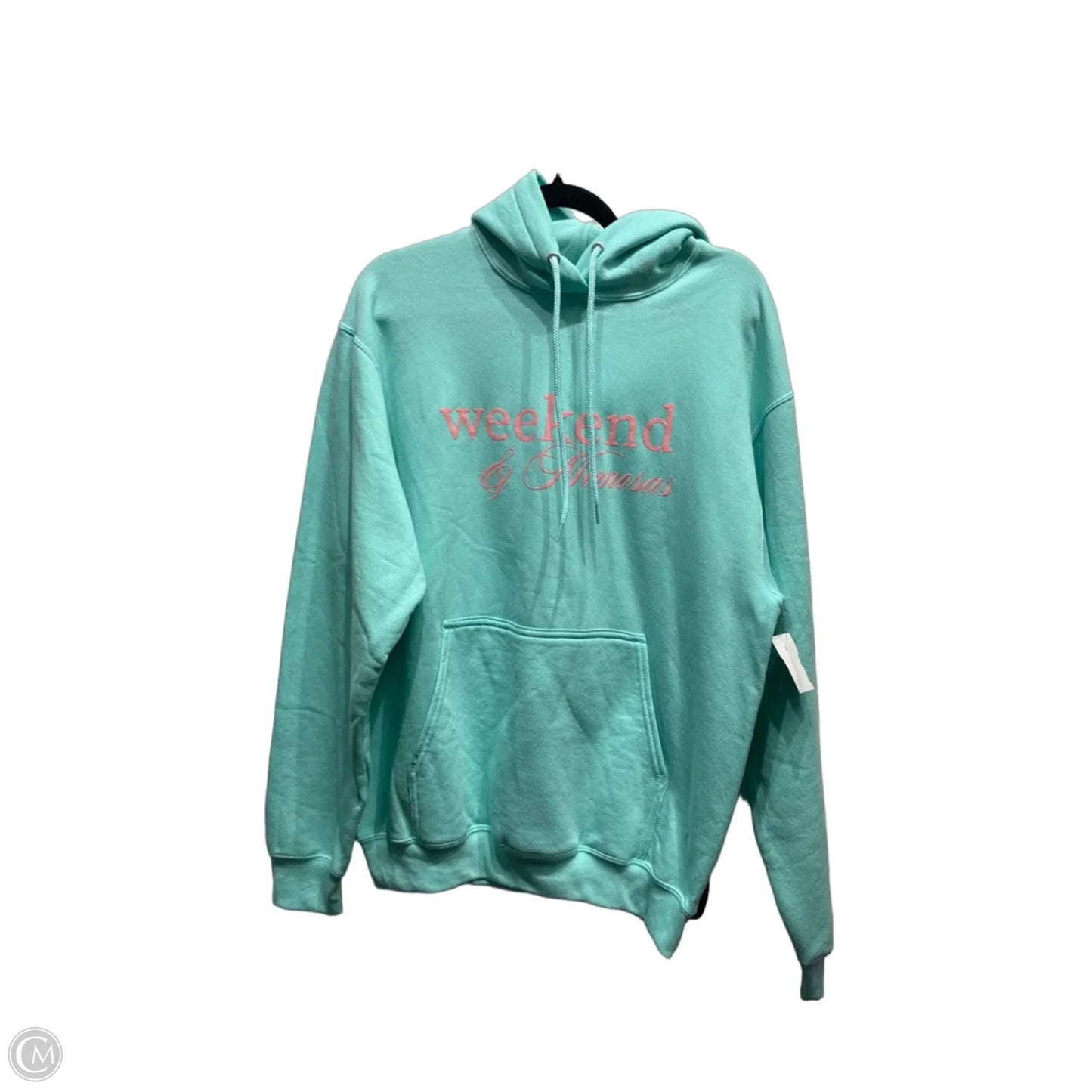Sweatshirt Hoodie By SOUTHERN BLISS In Teal, Size: M