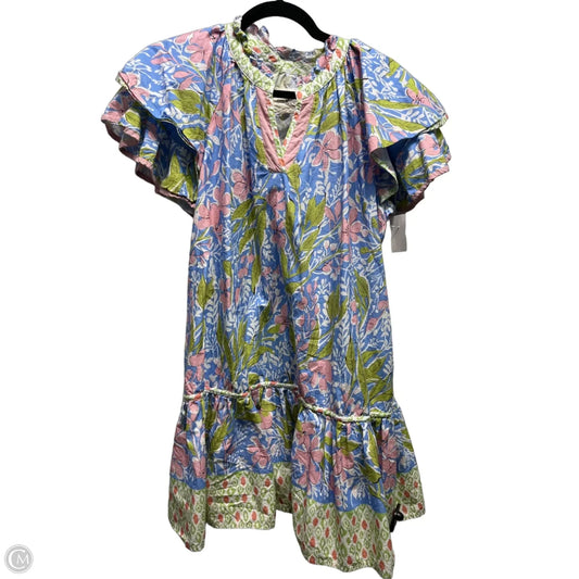 Dress Casual Short By Umgee In Blue & Pink, Size: M