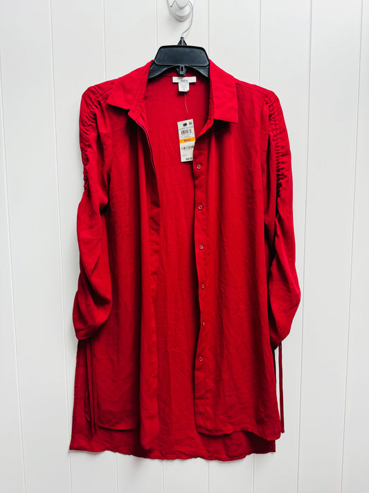 Top Long Sleeve By Bar Iii In Red, Size: S