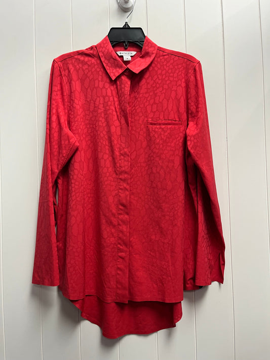 Top Long Sleeve By Athleta In Red, Size: M