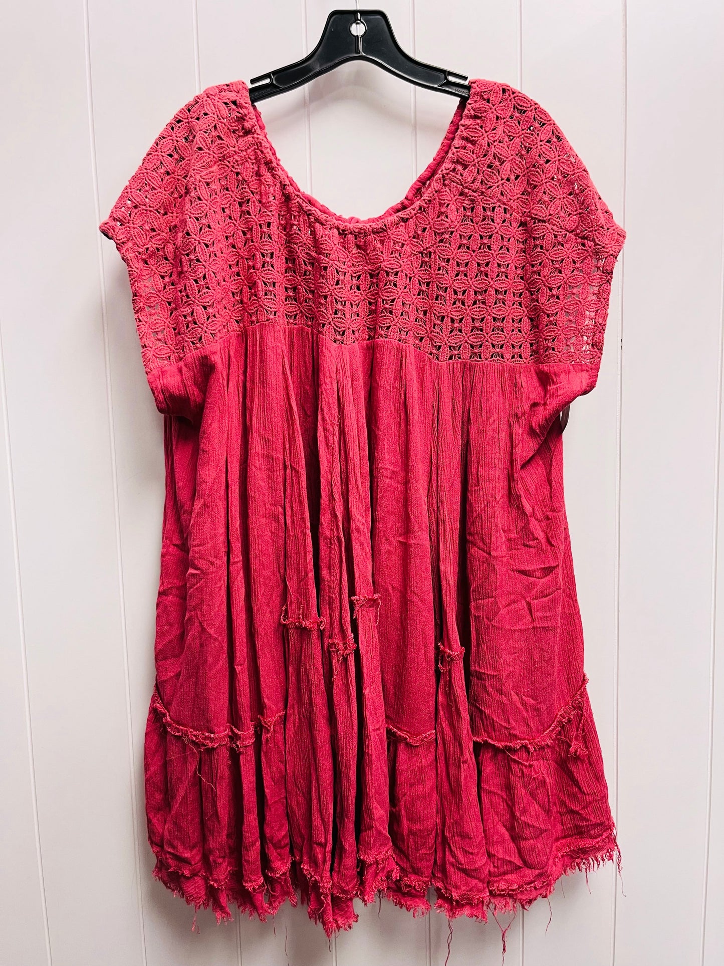 Tunic Short Sleeve By Free People In Pink, Size: S